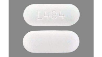 What Does The L 484 White Oblong Pill Contain