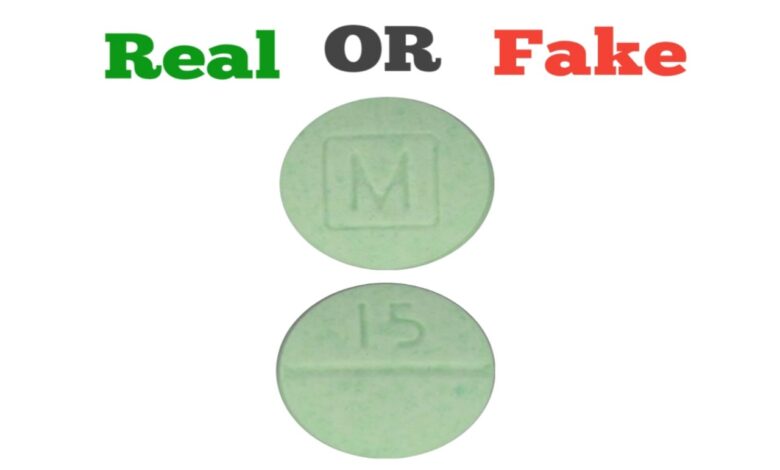 How To Spot A Fake M 15 Green Pill Fake 1