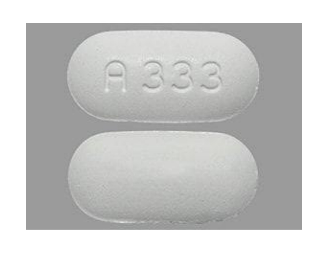 What Does The A 333 White Oblong Pill Contain