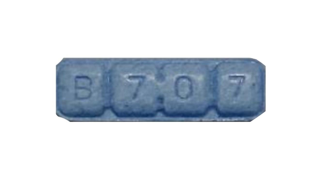 Alprazolam Xanax Blue Bars Imprinted B707, 50 Tablets Per Bag, Sun