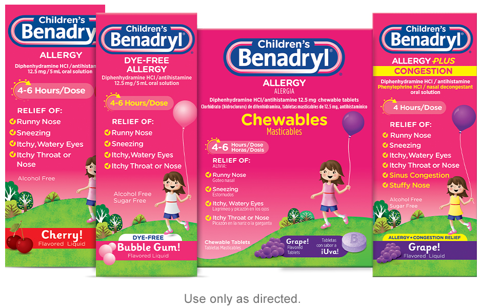 Children and Infant Benadryl (Diphenhydramine) Dosing Chart - Meds Safety