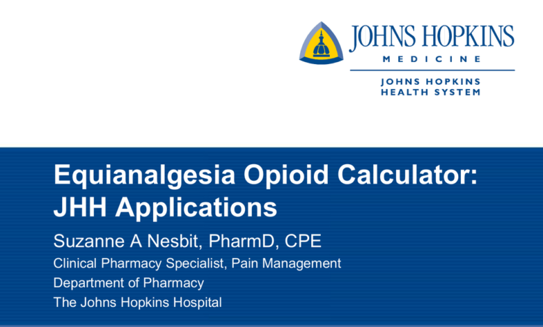 Johns Hopkins Opioid Conversion Program Calculator