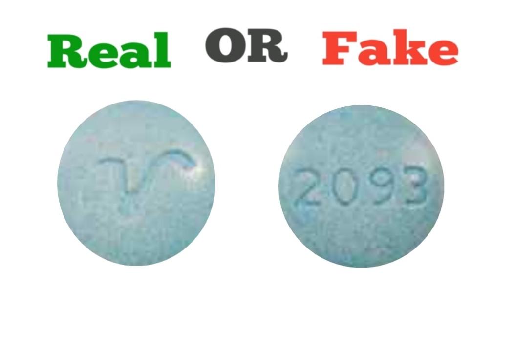 Fake Blue V 2093 Xanax Pill