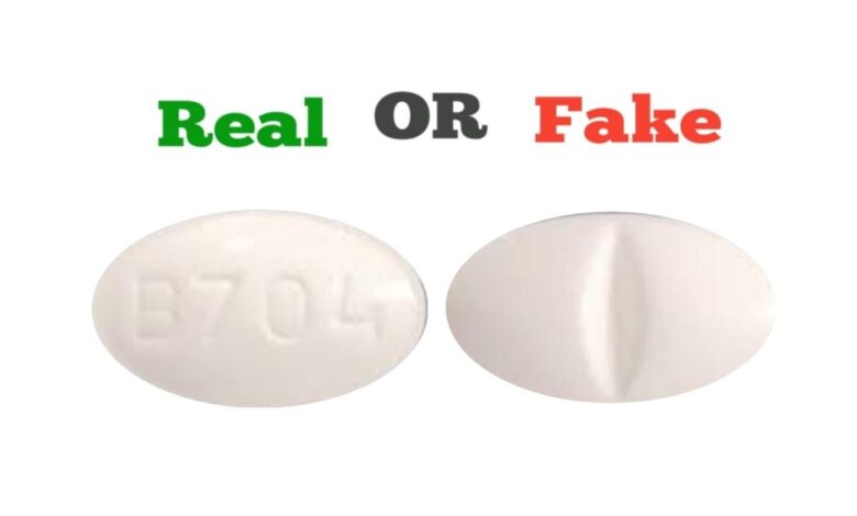 Fake White B704 Xanax Pill