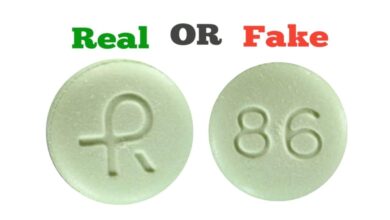 fake R 86 green xanax Pill