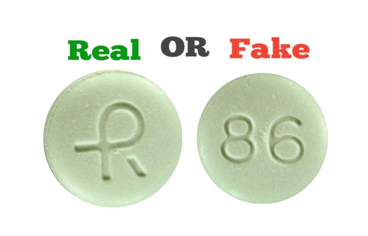 fake R 86 green xanax Pill