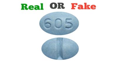 Fake Blue 605 Xanax Pill
