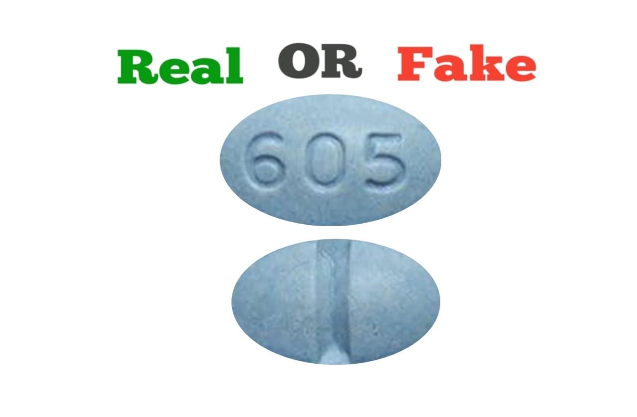 fake blue 605 pill
