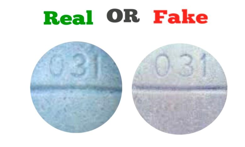 Fake Blue 031 R Xanax Pill