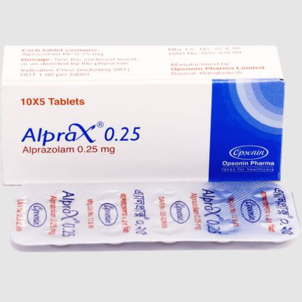 Alprax 0.25mg Tablet