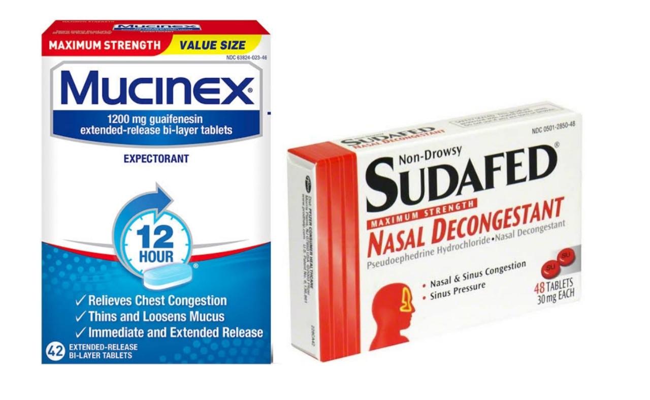 Can You Take Mucinex and Sudafed Together? Meds Safety