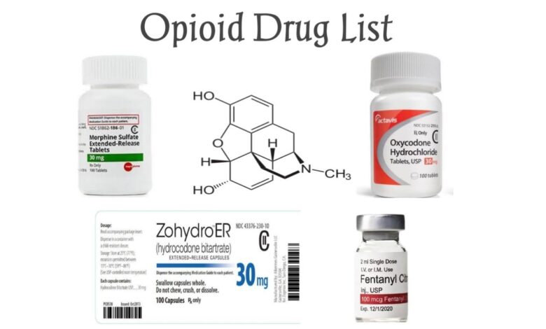 Opioid Drugs List