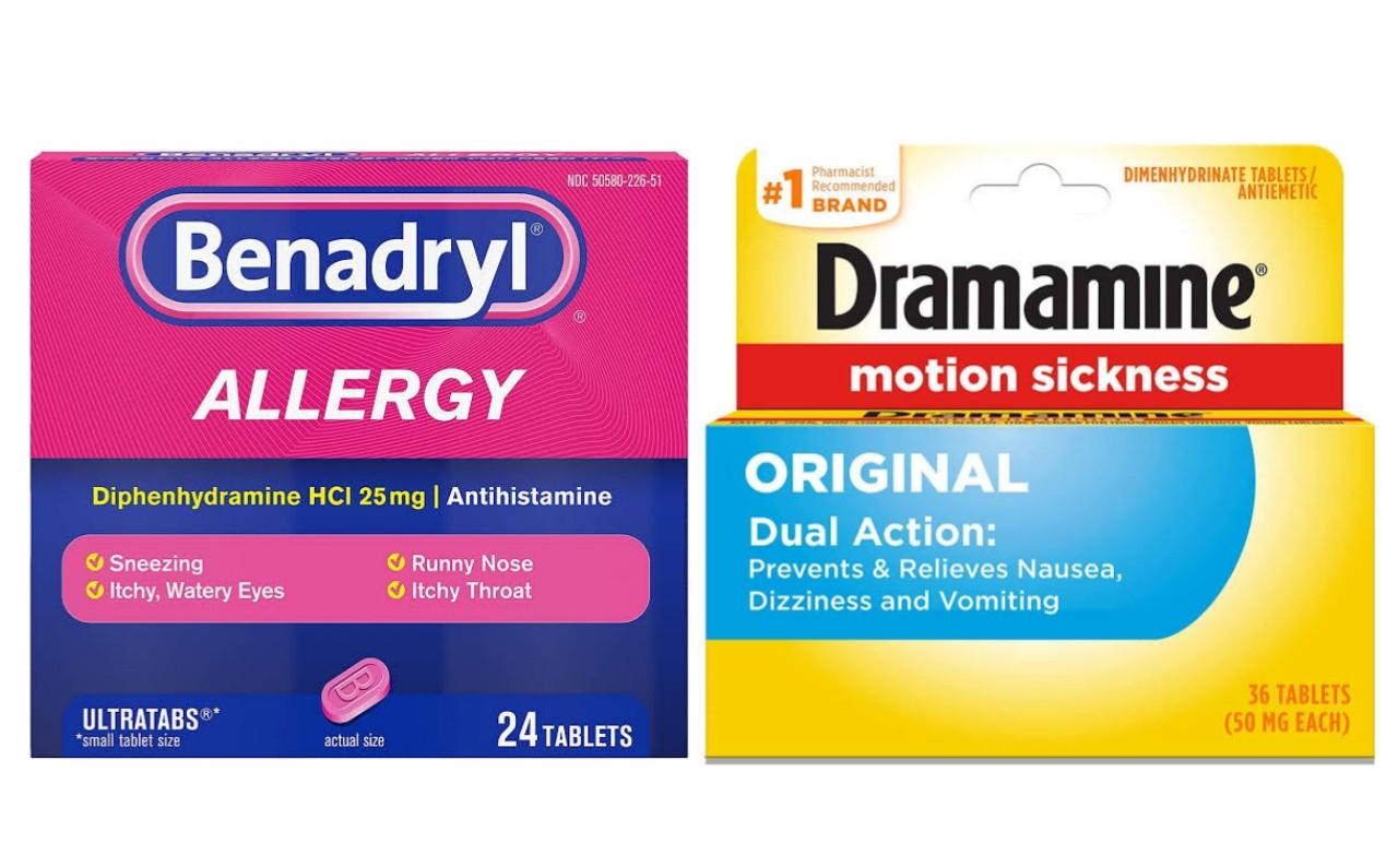 Is Benadryl And Dramamine The Same Thing Meds Safety