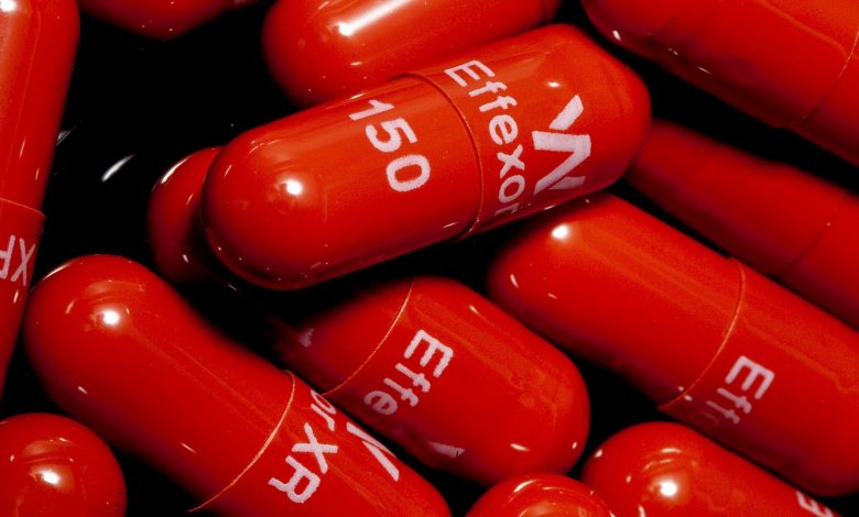 Venlafaxine (Effexor) pills