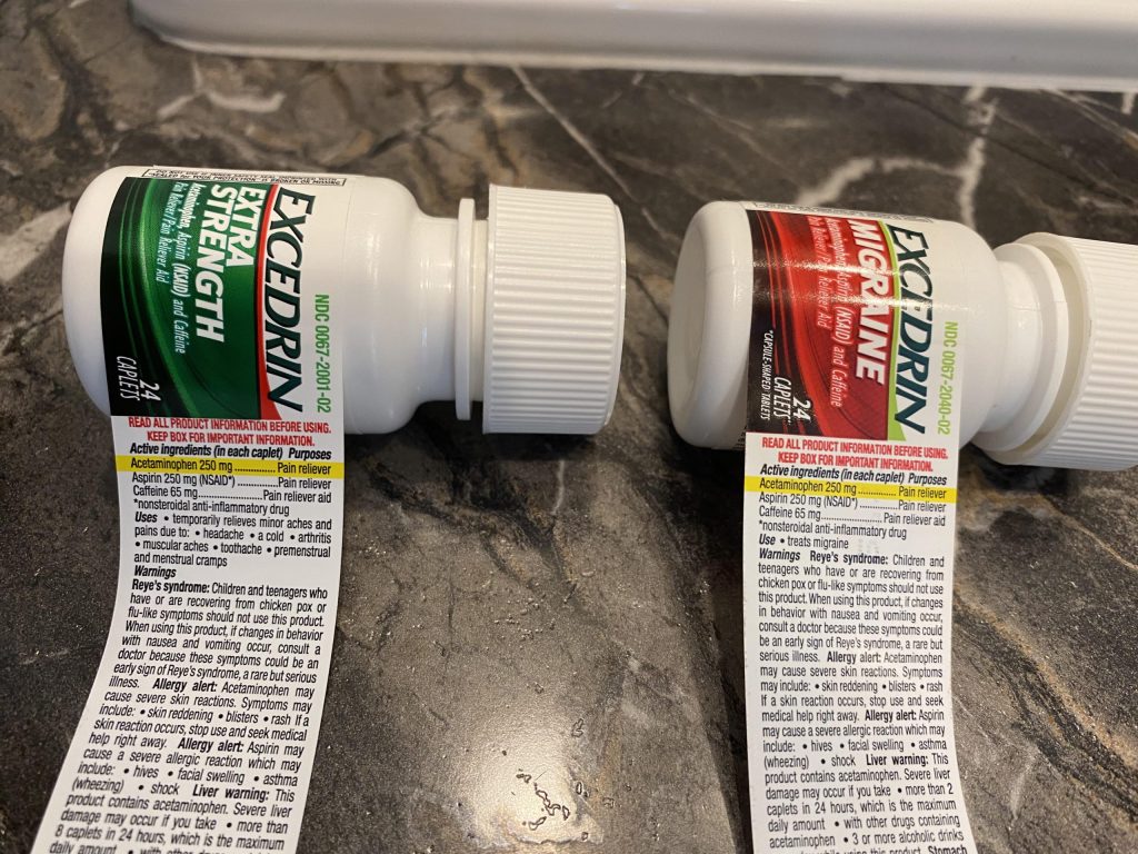 excedrin migraine and excedrin extra strength