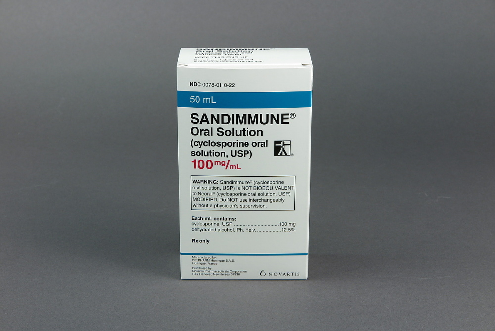 Novartis Issues Voluntary US Nationwide Recall of Two Lots of Sandimmune® Oral Solution (cyclosporine oral solution, USP), 100 mg/mL due to Crystallization