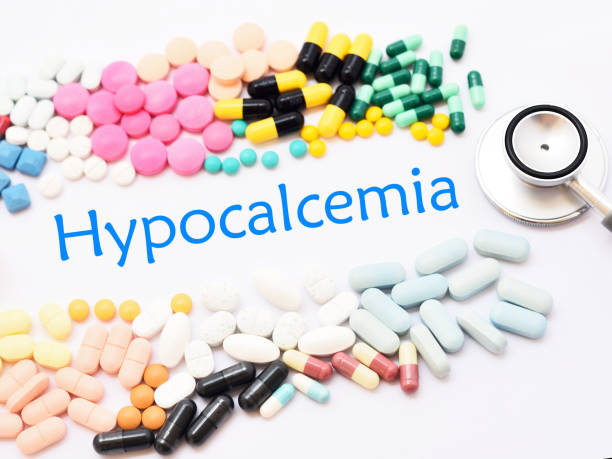 Drugs for hypocalcemia treatment, medical concept